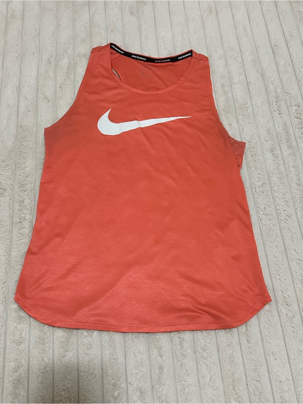 Nike Coral Athletic Tank with White Swoosh